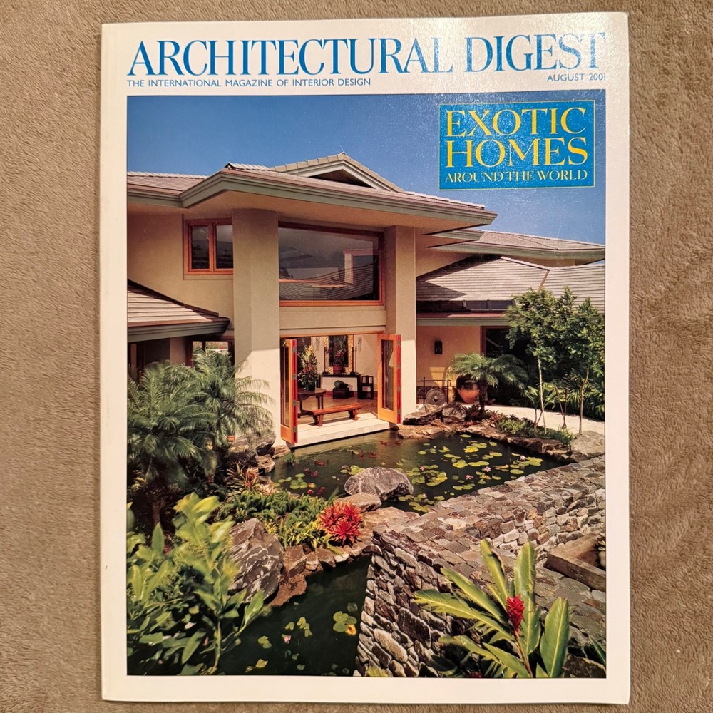 Architectural Digest August 2001 Exotic Homes Around the World Chanel Ad
